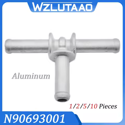 1/2/5/10 Pieces N90693001 Aluminium Coolant T Fitting Hose Connector Coupler Water Pipe For VW Jetta