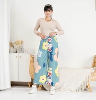 Celana Kulot Wanita Rayon Hommy Motif Bunga Bali Edition
