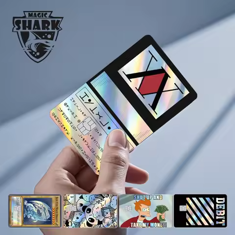 Magic Shark Skull Panda Hunter Broke Blue Eyes Dragon Laser Holographic Sticker Cover Film Skin for 