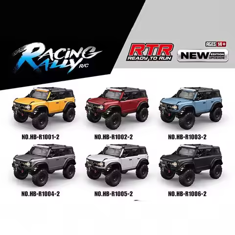 1/10 RC Car 4WD RTR HB R1001 Horse Full Scale with LED 2.4G Electric Remote Control Rock Buggy Off-r