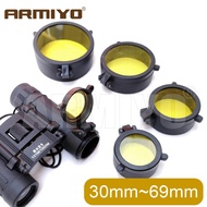Armiyo 30mm - 69mm Telescope Scope Lens Cover Flip Up Quick Spring Protection Cap Yellow Objective L