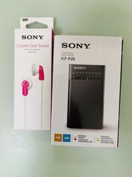 全新Sony收音機，連耳機，有單據