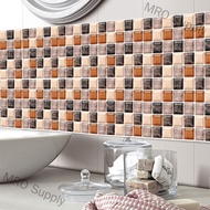 6PCS 3D Mosaic Waterproof Bathroom Kitchen Decoration PVC Tiles Decal Sticker