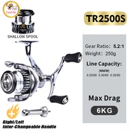 Quay Reel 5.2:1 bánh tỷ lệ 7 + 1BB Vòng bi ống cuộn dây câu 11lbs/13.2lbs Max kéo trái phải hoán đổi