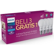 PHILIPS - LED BULB 6W E27 6500K 4CT/4 INDO