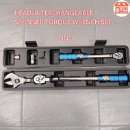 7 IN 1 FULL SET TORQUE WRENCH SWITCH SPANNER + SQUARE SOCKET DRIVE RATCHET/AIRCOND/CAR/MACHINE/HAND 