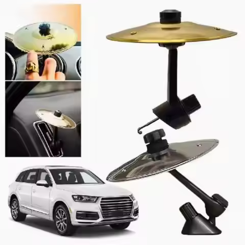 "Stylish Car Interior Accessories - Portable Handheld Cymbals, AC Vent Decor & Drum-Inspired Designs