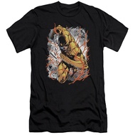 [Fashion tee]JLA The Flash DC Comics Superhero Reverse Flash Strike Adult Slim Men T shirt Short Top Tee Tee Kelakar