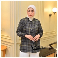 KATUN Rayon Blouse - Top Wanita - Check Pattern - Floral - Fathin Basic - Rayon Cotton - SHOPIE blou
