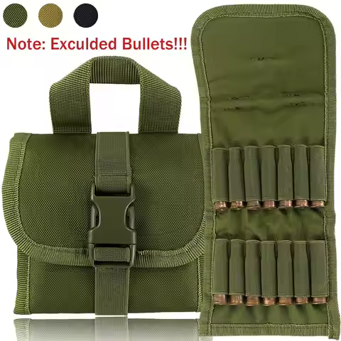 14 Rounds Rifle Pistol Bullet Cartridge Bandolier Ammo Ammunition Shell Carrier Holder Case Magazine