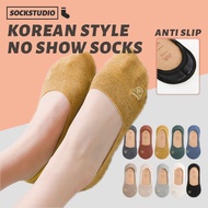 SOCKSTUDIO Korean Style women invisible socks women anti slip sock 袜子 stokin putih stokin cute socks
