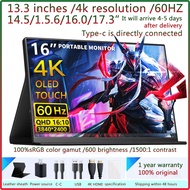 17.3"Portable monitor 4K Touch OLED Gaming Switch laptop PC XBOX PS4/PS5 Type-c Direct