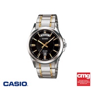 CASIO นาฬิกาข้อมือ CASIO รุ่น MTP-1381G-1AVDF วัสดุสเตนเลสสตีล สีดำ