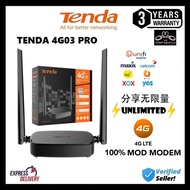 TENDA 4G03 PRO N300 WIFI 4G LTE ROUTER SIM CARD MODEM WIFI ROUTER BYPASS HOTSPOT SHARE UNLIMITED DATA