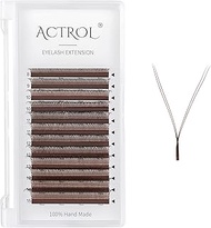 YY Eyelashes Extension Lashes Brown D Curler 0.07mm 8-15mm Mixed Lash Volume Extension Easy Fans Y S