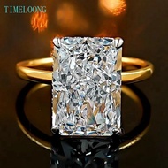 8CT Crushed Ice Cut Lab Created Sapphire Gemstone 925 Sterling Silver Women Ring Wedding Engagement 