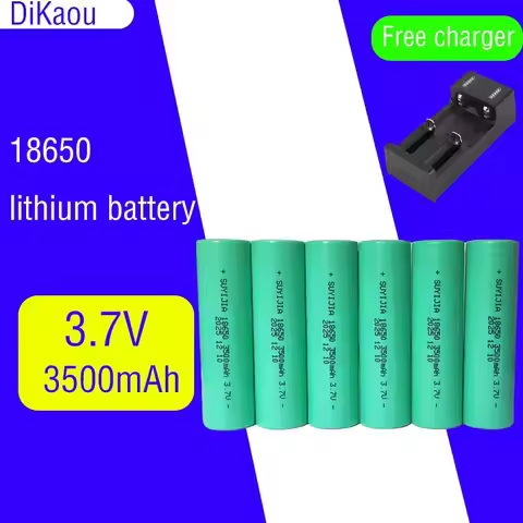 3.7V super large capacity 3500mAh 18650 lithium battery, free USB charger, suitable for flashlights,