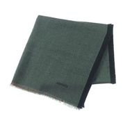 全新愛馬仕 Carré 120 羊絨真絲混紡披肩（H583697），飾有 ROUGE/MARINE/KAKI 三色刺繡 Logo 和流蘇。大號披肩/圍巾。含原廠盒。英國製造。女士款。