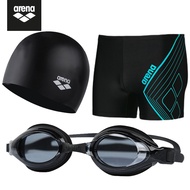 ۩✹✧ Arena Arena swimming trunks swimming goggles swimming cap suit three-piece suit men's swimsuit hot spring swimming trunks swimming equipment