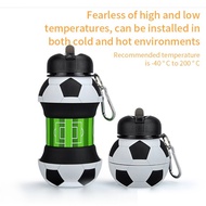 DM 550ml Foldable Football Kids Water Bottles Portable Sports W