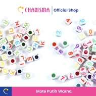 Charisma White Letter Beads - Letter Beads Alphabet Beads/