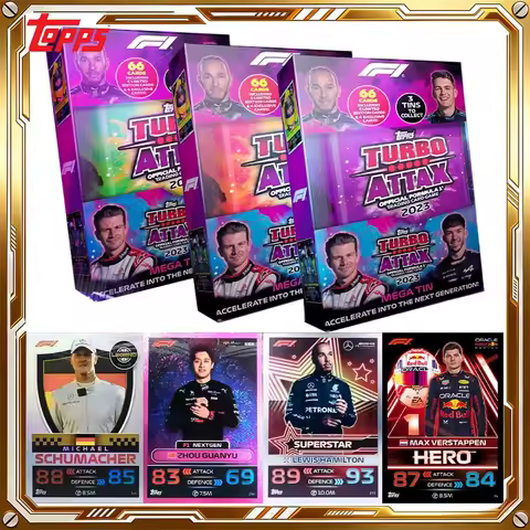 2023 Topps Formula 1 Turbo Attax F1 Card Mega Tin Hobby Genuine Trading Cards Toys Holiday Birthday 