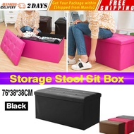 76*38*38CM Storage Stool Sit Box Rectangular Storage Stool Can Sit Adult Sofa Stool Multifunction Household Storage Chair 110L Campacity Folding Storage Box