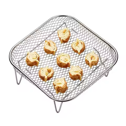 Air Fryer Universal Accessories Metal Oven Air Fryer Racks For Baking Stackable Grill Skewer Rack Fi