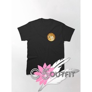 DOGE COIN DIGITAL T-SHIRT CURRENCY DOGE COIN COMBED 30S