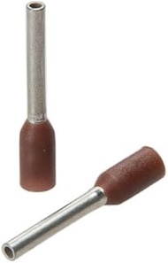 Greenlee 166/8 AWG 26 by 12.4mm Long French Standard Insulated Wire Ferrules, Brown, 1000-Pack