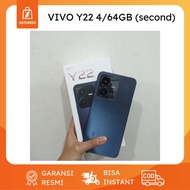 VIVO Y22 RAM 4/64GB HP Second Handphone Bekas Seperti Baru