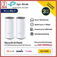 TP-LINK DECO E4 (2-PACK) MESH ROUTER [ SUPPORT MAXIS, TIME, UNIFI ]