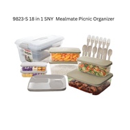 Happy Plastic Sunnyware 9823-S Mealmate Picnic Organizer 18-in-1 Set Food Storage & Plates