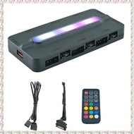[kjyxgsncsjxsm] ARGB Controller 5V/3Pin ARGB 4Pin Fan PWM HUB PWM ARGB Fan Hub ARGB Hub Splitter for