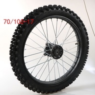 17'' Front Wheel 70/100-17 Tire Inner Tube 2.75-17 Assembly for 125cc 140cc Dirt Pit Bike KLX125 KX8