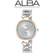 [Official Warranty] Alba AH7AV8X AH7AV8X1 Women's Fashion Gery Dial Stainless Steel Strap Watch