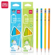 colour pencil pencil colour Deli HC138-HB/2B Triangle Rod Colorful Lead Tip Writing Mixed 12 Boxes P