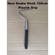 Snake Retractable Snake Catcher Black Stainless Steel Plastic Grip - Telescoping Snake Catcher 100cm