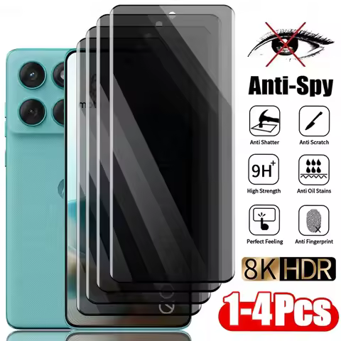 4-1Pcs Privacy Tempered Glass For Motorola Edge 60 Fusion 5G Anti-Peep Curved Screen Protector Edge6