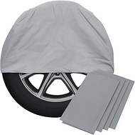 Tyre Bag Set of 4 (Grey) - XXL Tyre Bags 110 x 110 cm to 22 Inches Tyre Bags for Tyres Storage & Tra
