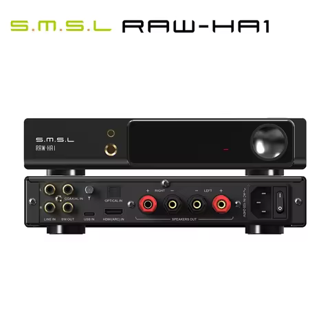 SMSL RAW-HA1 Power Amplifier MQA MQA-CD XU316 32Bit/768kHz DSD256 BT5.1 Support LDAC APTX/HD SBC AAC