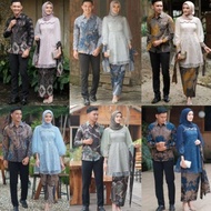 Rok Baju Seragam Batik Couple Kebaya Brokat Pasangan Sarimbit Keluarga