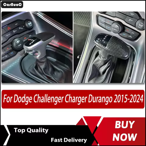 Carbon Fiber Shift Knob Cover Sticker For Dodge Challenger Charger SXT 2015-2024 for Dodge Durango 2