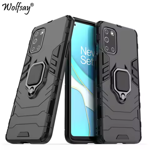 For OnePlus 8T Case Armor Magnetic Suction Stand Full Edge Back Cover For OnePlus 8T Case Cover For 