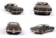 qoo 汽車模型 1比24美馳圖做舊版1967福特野馬GT合金汽車模型 仿真車擺件