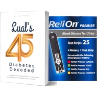 Lual's 45 Diabetes Decoded Bundle with Relion Premier Test Strips 25 count | test strips for diabete