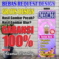 Boba Banner Mocktail Banner/ Modern Drink Banner/ Long Banner/ Banner/