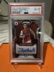 PSA 10 Panini Prizm Arsenal Martinelli autograph card 阿仙奴 馬天尼利 簽名球星卡 PSA 10分認證