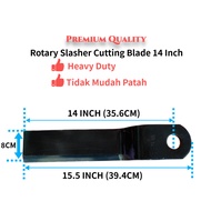 [HEAVY DUTY] Cutting Blade (Curve) 14 Inch for Tractor, Kubota L1501 2201 2402 2202 MF, ISEKI/ Mata 