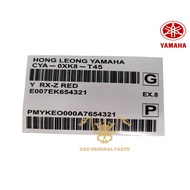 Sticker Barcode Yamaha RXZ Sticker Motor Enjin Sticker Head